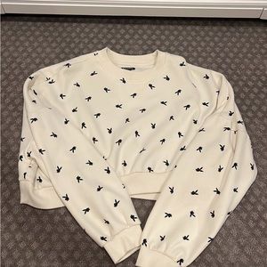 playboy crop crewneck